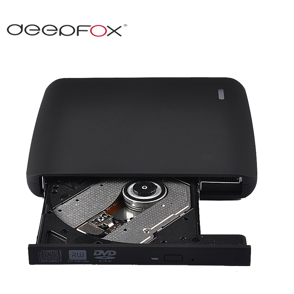 

Deepfox External Portatil Optical Drive DVD CD ROM RW USB 2.0 CD/DVD DVD Burner Write For Laptop Computer PC Windows7/8