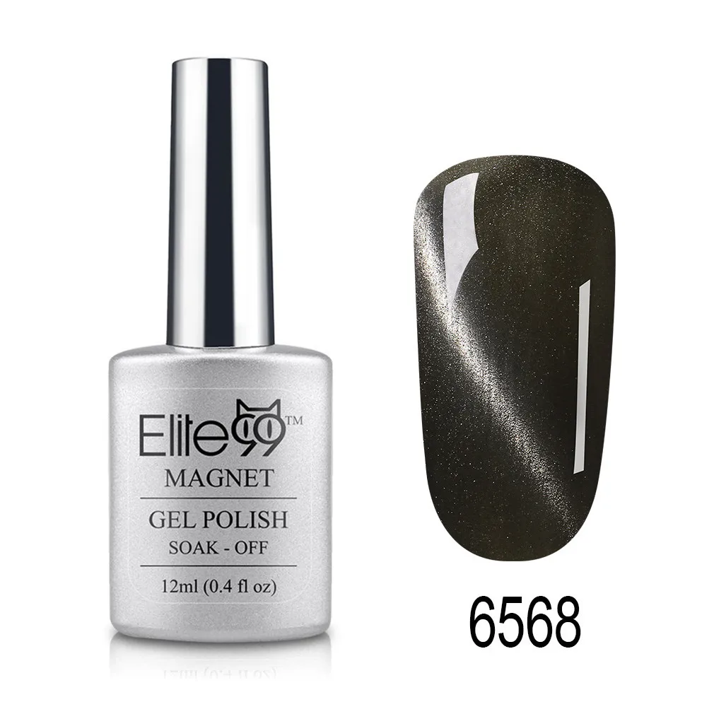 Elite99 12ml Cat Eye Gel Nail Polish Soak Off Magnetic UV Gel Varnish Nail Art Manicure Gel Semi Permanent 3D Effect Gel Lacquer - Цвет: 6568