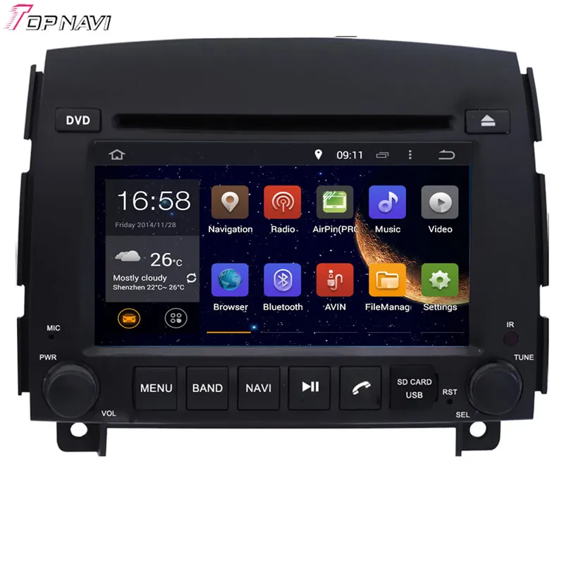 Topnavi 6.2'' Octa Core 4GB RAM Android 6.0 Car Radio Stereo GPS for HYUNDAI SONATA NF YU XIANG 2006- Audio DVD Player | Автомобили