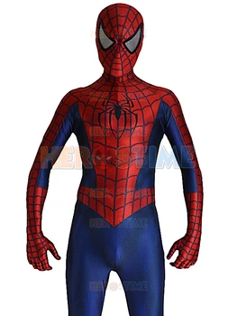 

Raimi Spiderman Costume Spandex 3D Printing Movie Spider-Man Cosplay Zentai Suit The Most Popular Halloween Suit Free Shipping