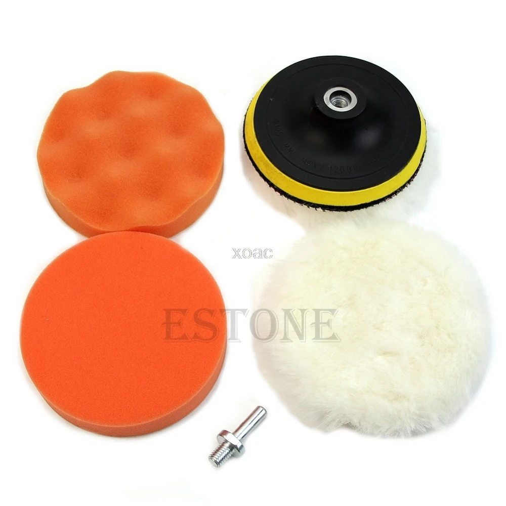 

6pcs 5'' High Gross Car Polisher Polishing Polish Buffer Clean Waxing Pad Set M05 dropship