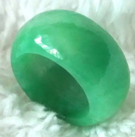 

FREE SHIPPING>>>@@ China GREEN JADE RING BANGLE GRADE A 17 mm