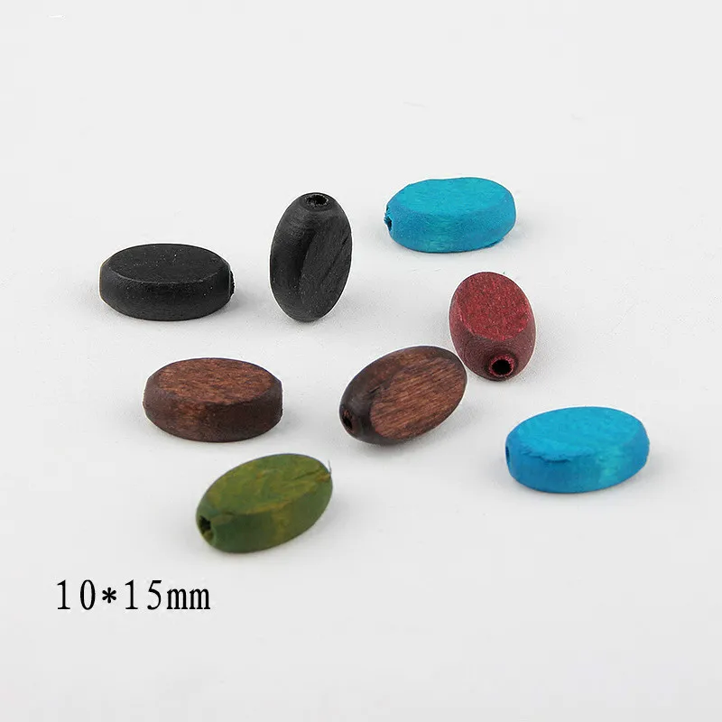 Flat wooden beads beads DIY earrings necklace jewelry accessories