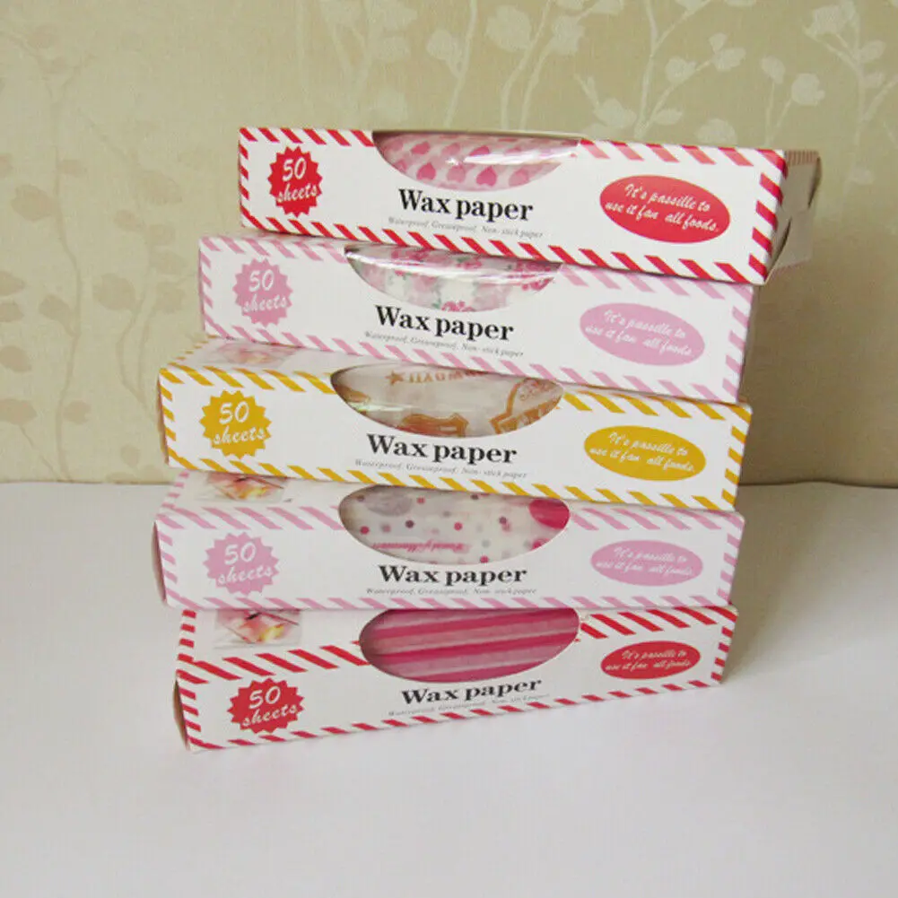 

50Pcs/Lot Food Wax Disposable Paper Sandwich Hamburger Wrapper Baking Packaging Paper