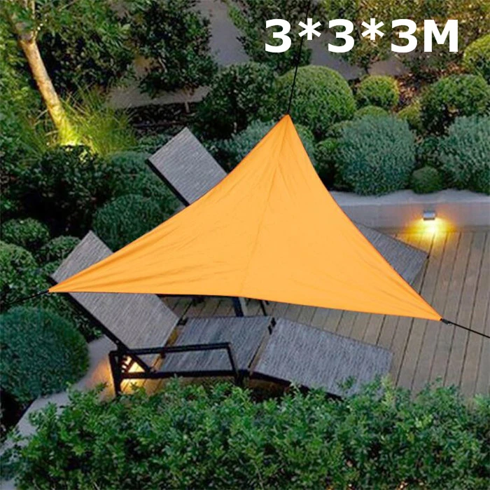 УФ-защита треугольный тент навес водонепроницаемый высокий пончо уличная мебель синий зеленый тент - Цвет: 3M orange