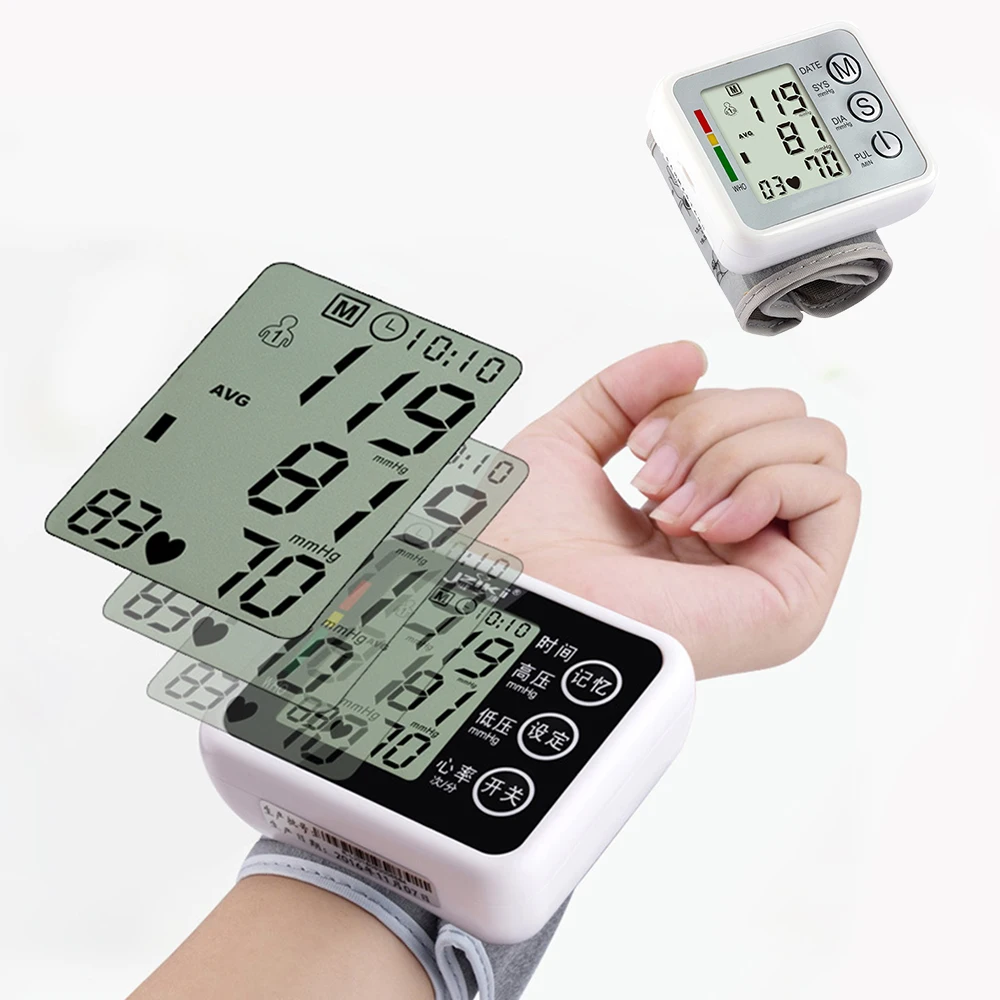 

Digital Wrist Tonometer Meter Automatic Blood Pressure Monitor Heart Beat Meter Pulse Oximeter Medical Equipment Health Care