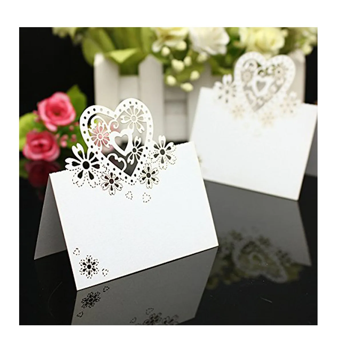 us 3 12 10pcs name tag wedding reception table name place cards love heart seat card table card for weddings feasts or parties in party diy place cards