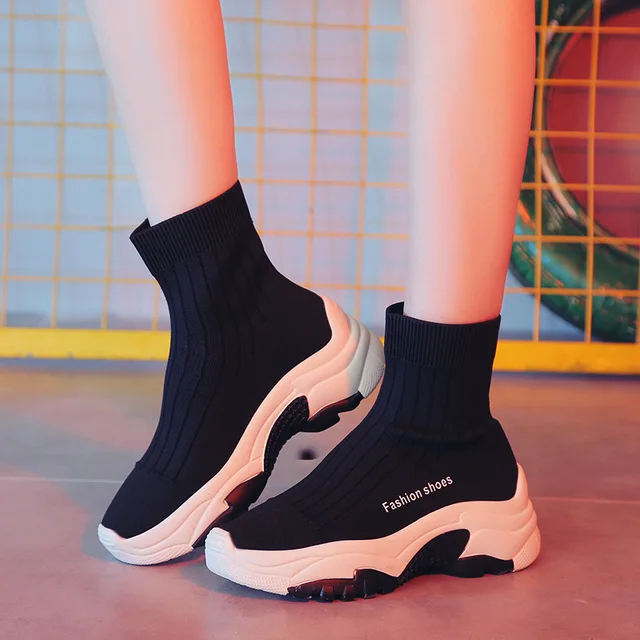 New Sock Sneakers Women Casual Shoes Adult Female Tennis Footwear with