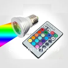 E27 E14 GU10 3W 85V~ 265V RGB 16 цветной светодиодный светильник Точечный светильник лампа с ИК-пультом дистанционного управления Новое поступление