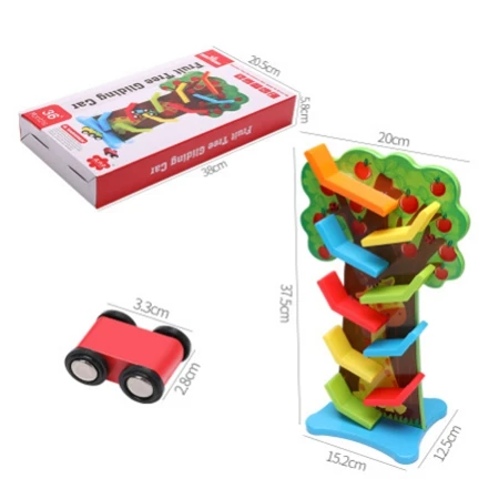montessori wooden puzzle inertia speed educational toys Track Toys baby math toys learning game fun brinquedos baby toy gift