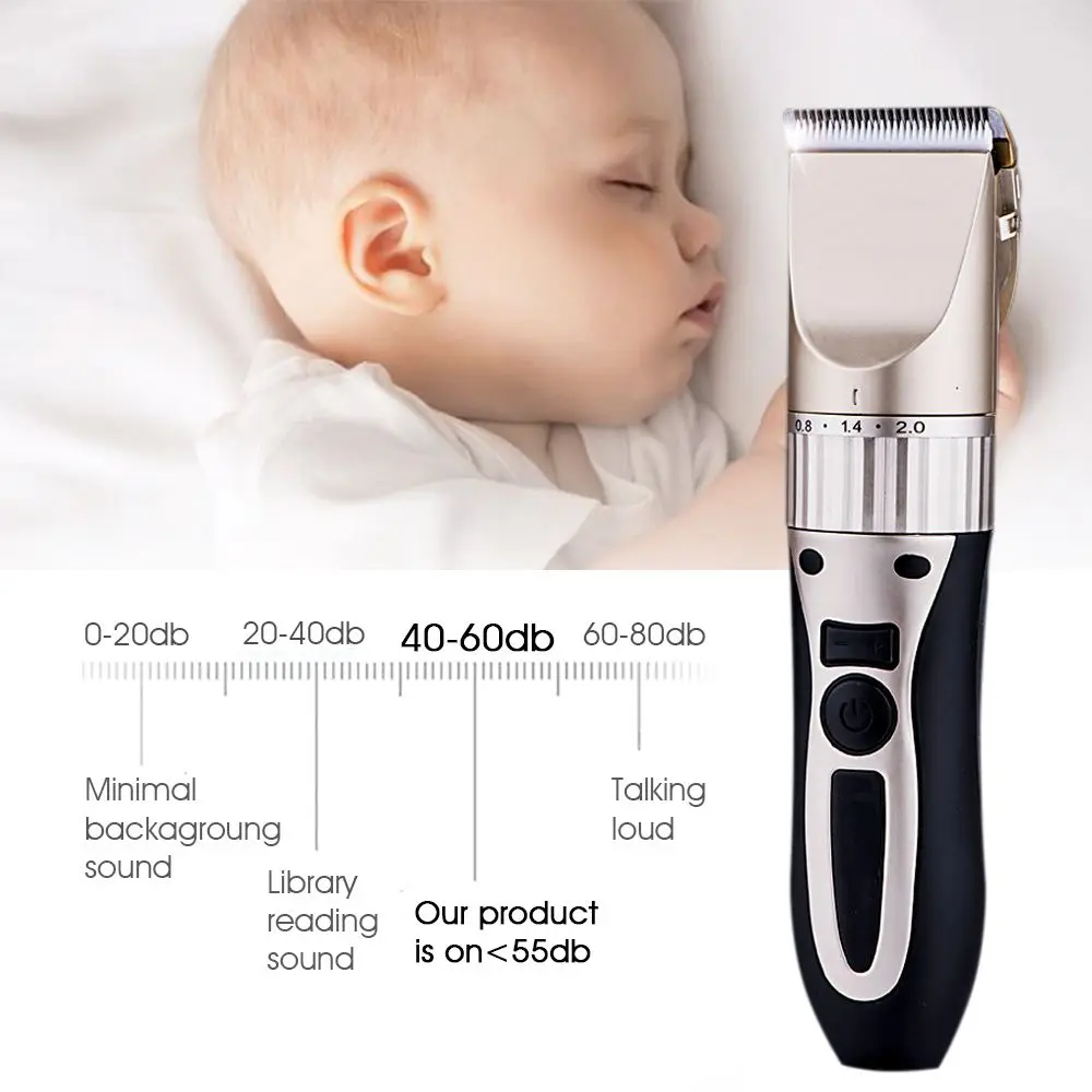  LCD Cord/Cordless Rechargeable Hair Clippers Electric Hair Trimmers For Men Kids Waterproof Shaver 