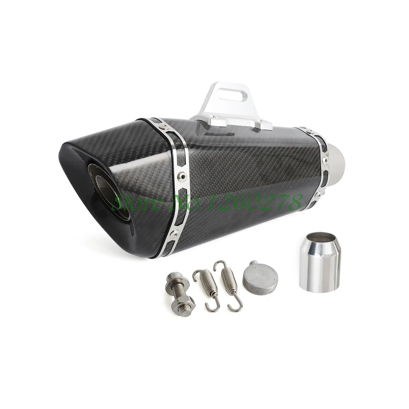 Universal Slip On Muffler Short Hexagonal Carbon Fiber Muffler for