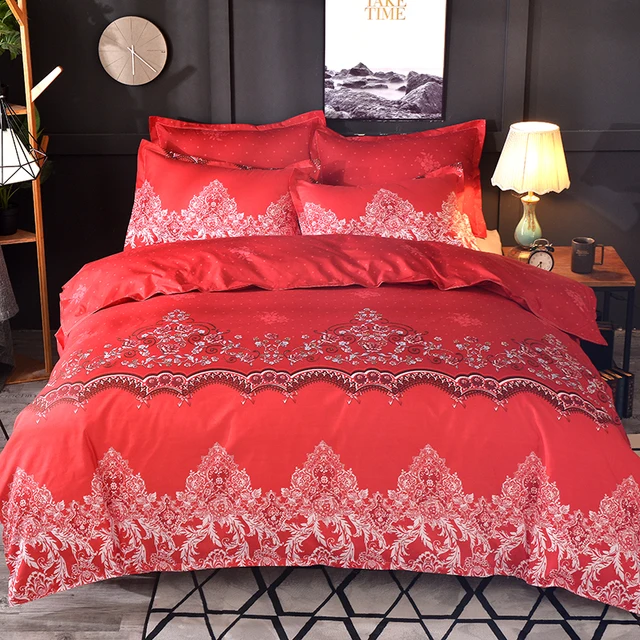 Lace Pattern Bedding Set 3pcs/2pcs Duvet Cover Pillowcase Pillow Sham Home Textile Adult King Queen Size No Sheet No Fillers 5