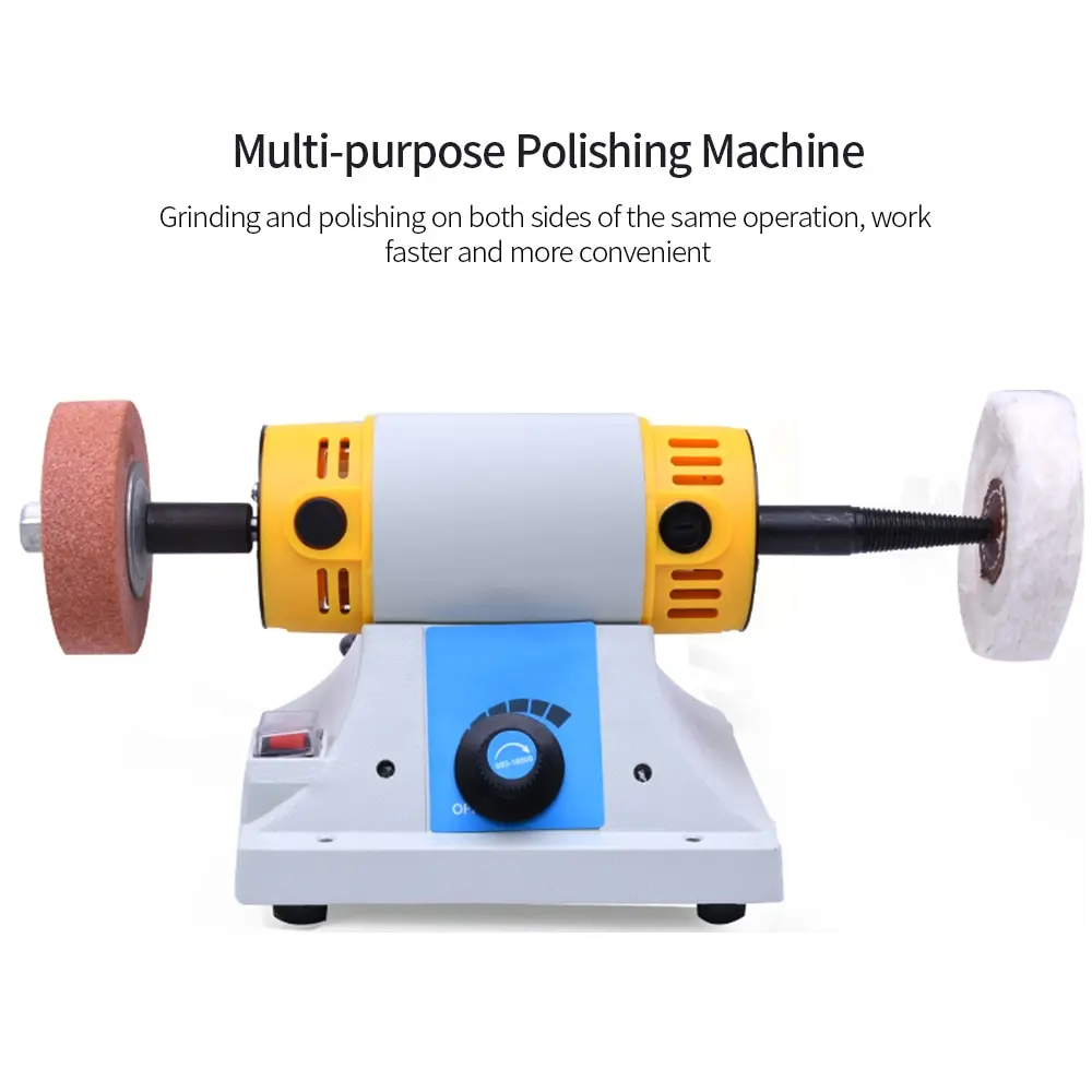 

Mini 320W Table Lathe Polishing Motor Jewelry Polishing Machine Rotary Burnishing Grinding Cleaning Finishing Polisher Kit Set