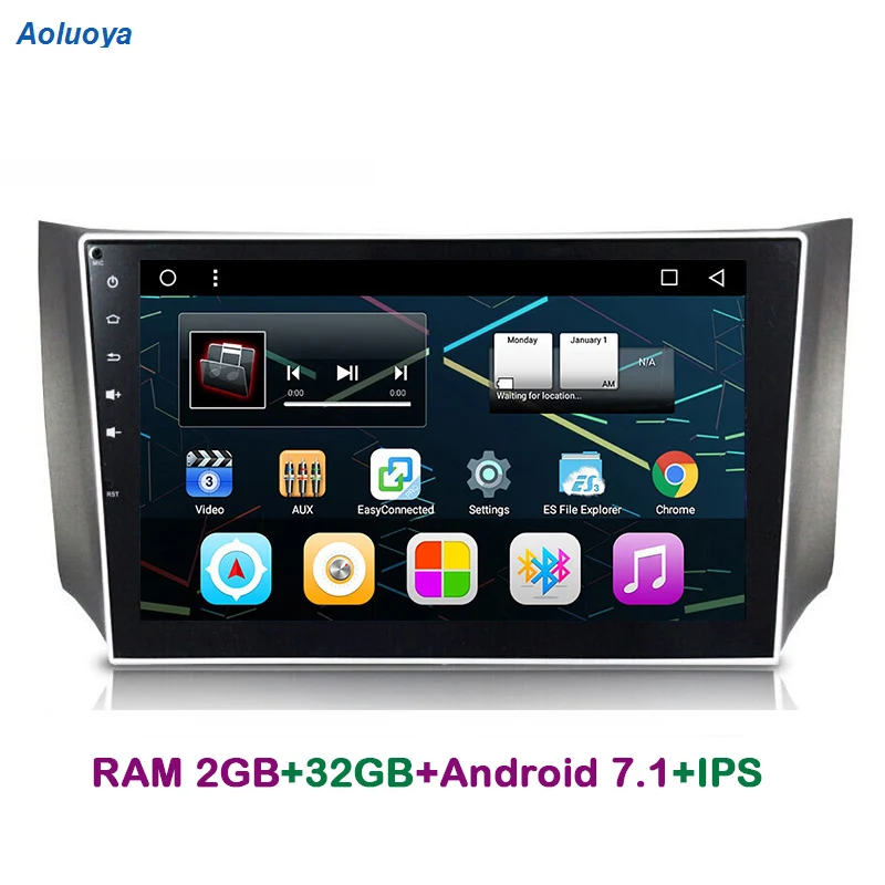 Aoluoya IPS RAM 2 ГБ + 32 Android 7 1 автомобильное радио DVD GPS навигация для Nissan Sylphy 2013 2014 2015 2016