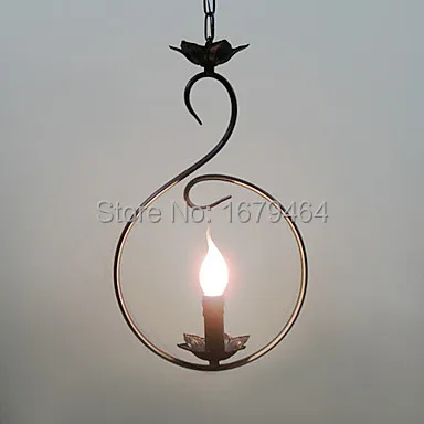 

LED Artistic Pendant Light with 1 Light in Candle Bulb 23*42cm Free shipping