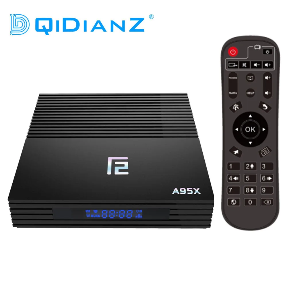 

A95X F2 4K Smart TV Set-top Box Android 9.0 4G 32G Amlogic S905X2 2.4G Wifi Smartphone Remote Control A95XF2 box