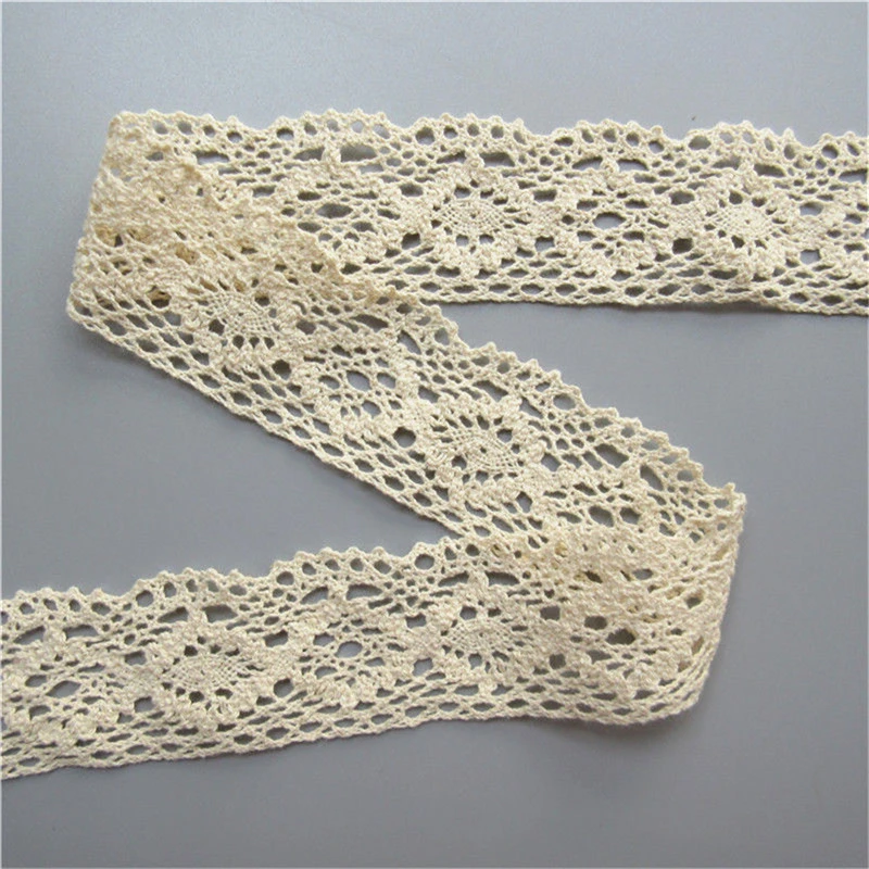 3 Meters Vintage Embroidered Lace Edge Trim Ribbon Wedding Applique Sewing Craft