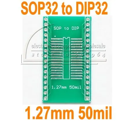 RHECCOW 10 шт. SOP32 к DIP32 1 27 мм 50mil SMD адаптер пластина Конвертор доска|board|board boardboard to board |