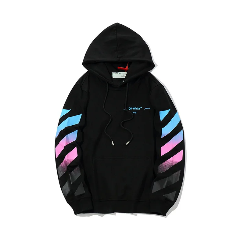 

19SS OFF-WHITE OW new color arrow print loose street hip hop hooded Sweatshirt men couple