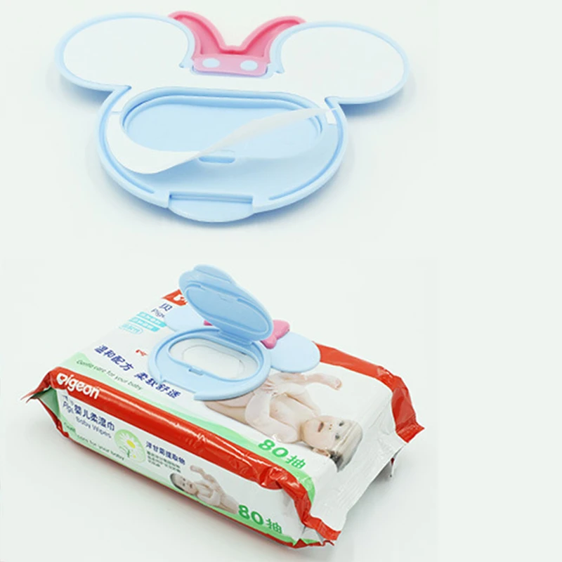 Online 1 Pc Tutup penutup Portabel anak bayi Tisu Basah Bayi Tisu basah Tutup Kartun tutup kertas tisu basah tisu basah kertas tisu penutup tutup