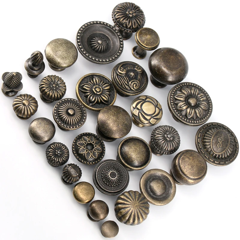 Furniture Handles 1x Antique Bronze kitchen cabinet drawer knobs dresser cupboard wardrobe furniture Pulls Handle Wooden Box Jewelry Box knobs Kitchen Door Handles