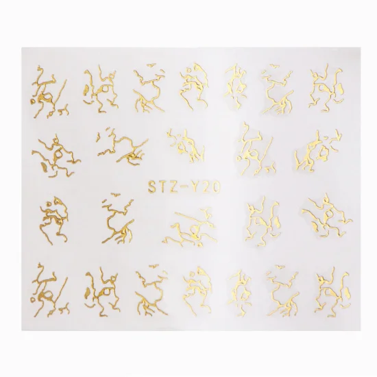 1 шт Весна новая красота воды наклейки слайдеры золото уникальный дизайн для ногтей Маникюр украшения TRSTZ-Y01-29 - Цвет: STZ-Y20 Gold