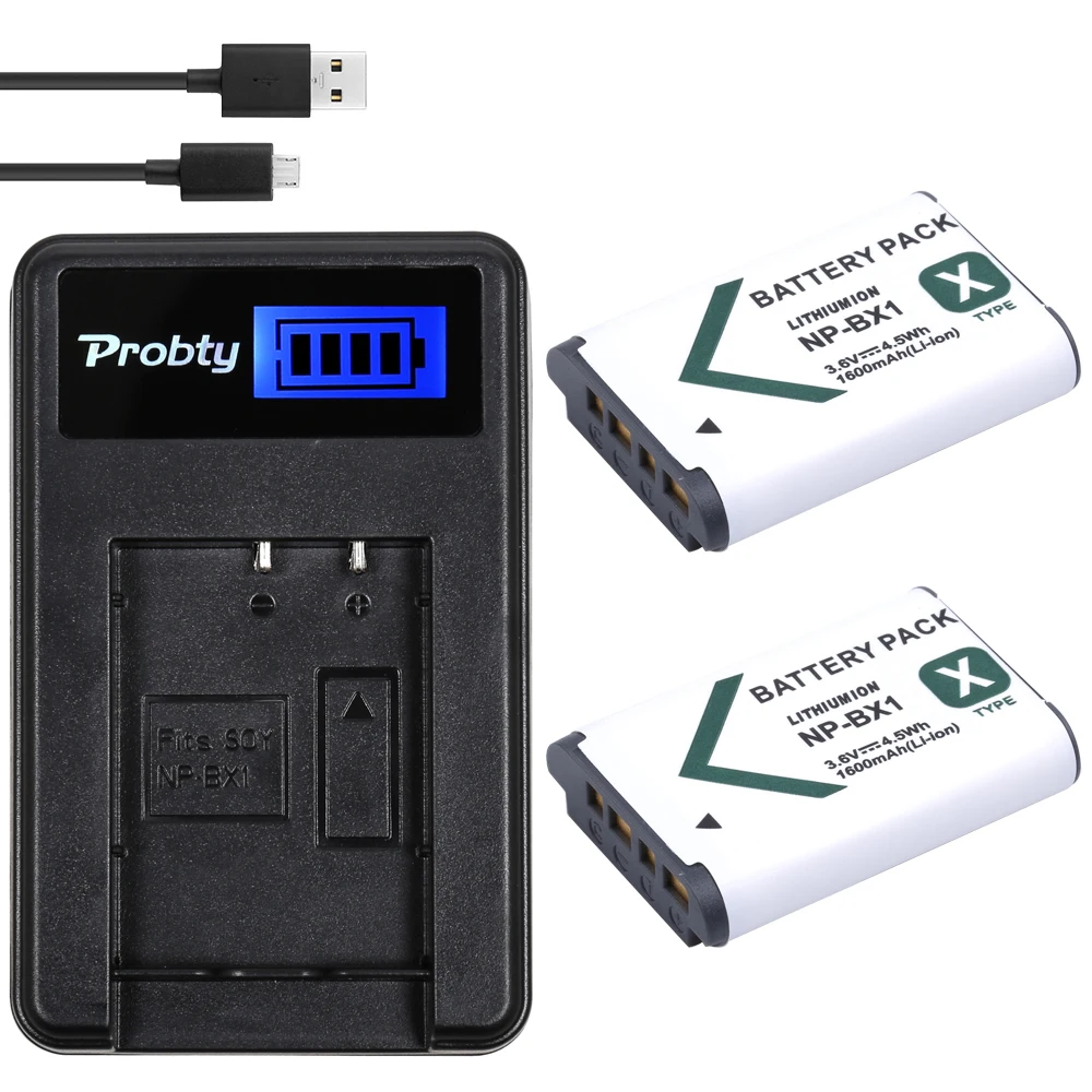 Kit Batteria E Caricatore Per Sony NP-BX1 - 2 Batterie 1300mAh Con Display LCD - Foto 7