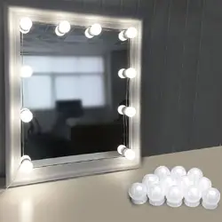 Макияж зеркало тщеславие Светодиодный лампочки комплект usb зарядный порт косметический освещенный макияж зеркала лампы регулируемые