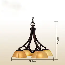 Американский кантри кованые люстры e27, Ретро континентальный гостиная огни ресторана огни, Средиземноморский люстра