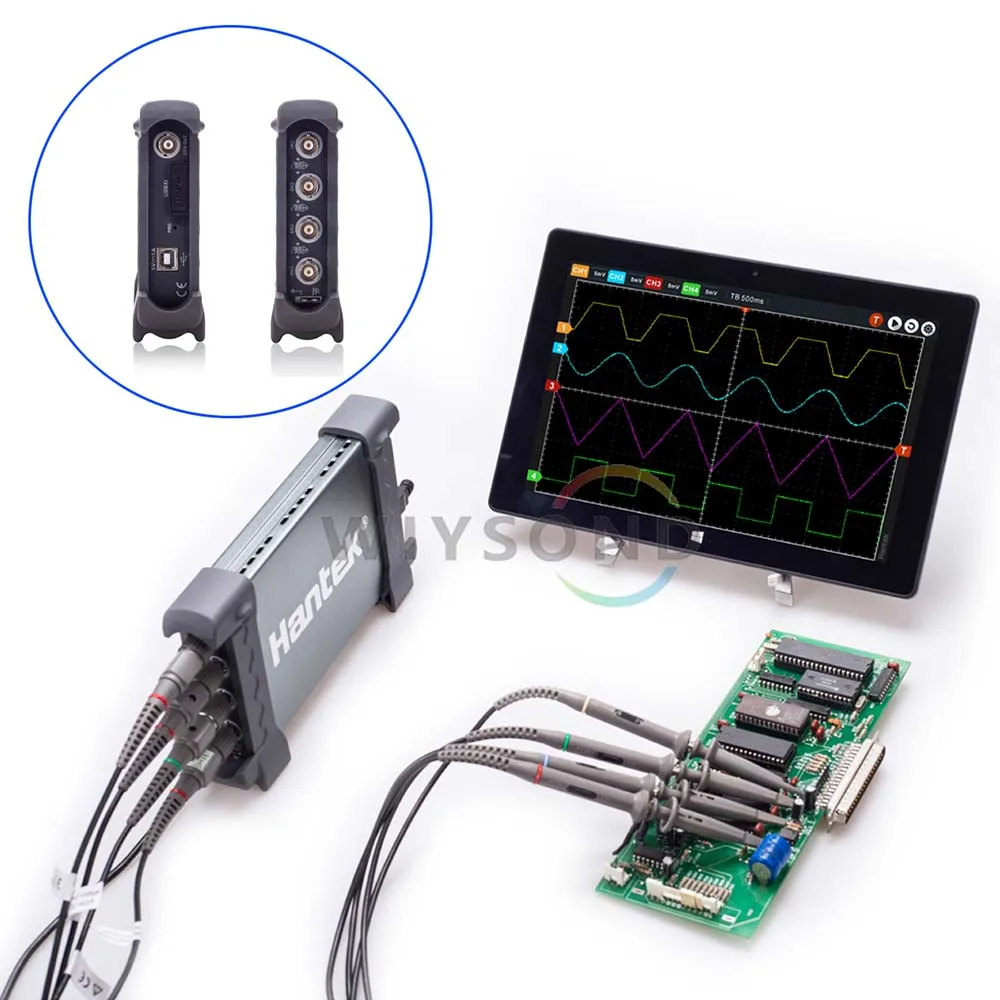 

O094 Hantek 6074BD 4CH Digital Oscilloscop 70MHz Bandwidth 1GSa/s Sample Rate + 1CH Waveform Generator