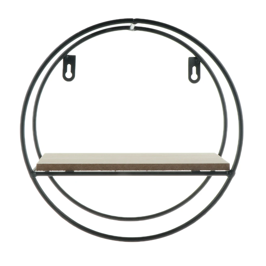 Garden Decor Iron Floating Shelves Corner Square Storage Shelf Wall Display Rack