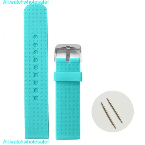 20mm Sky Blue Color Silicone Jelly Rubber Unisex Watch Band Straps WB1053S20JB