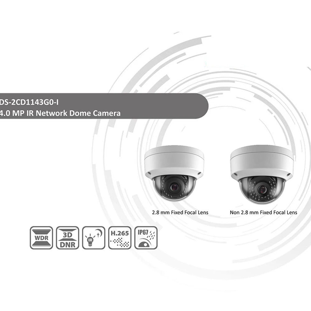 Предварительная продажа Hikvision DS 2CD1143G0 I POE видеонаблюдение 4 МП Сетевая купольная