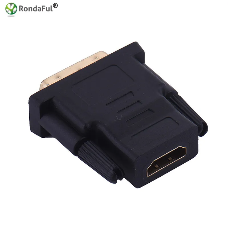 Высококачественный конвертер DVI 24 + 1 штекер HDMI гнездо позолоченный адаптер 1080P