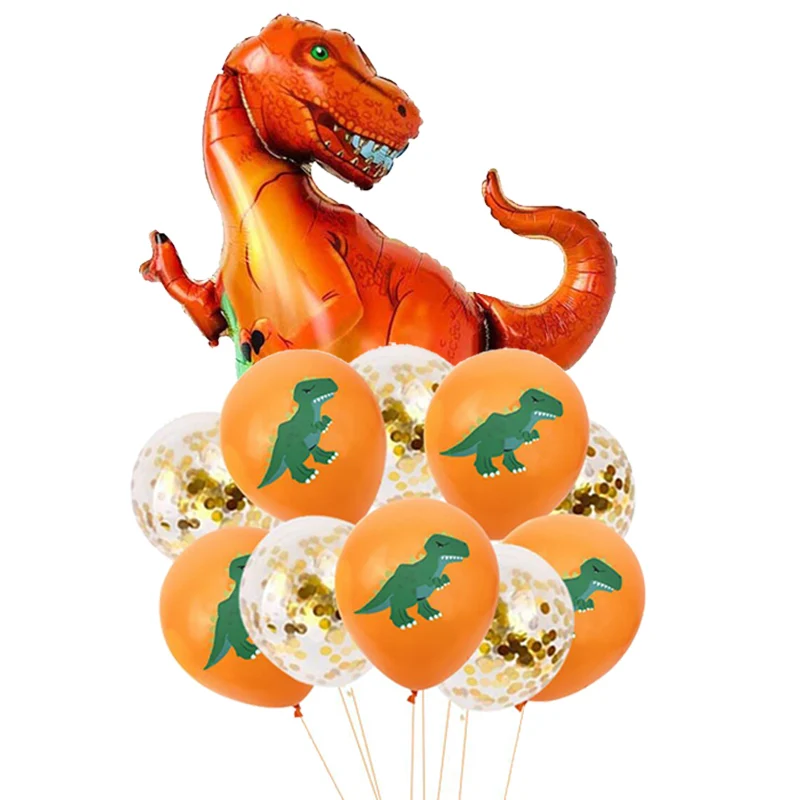 Динозавр одноразовая посуда для праздника бумажные тарелки день рождения детей, мальчика вечерние украшения Юрского мира Роар Динозавр джунгли вечерние Декор - Цвет: 1set balloon 1