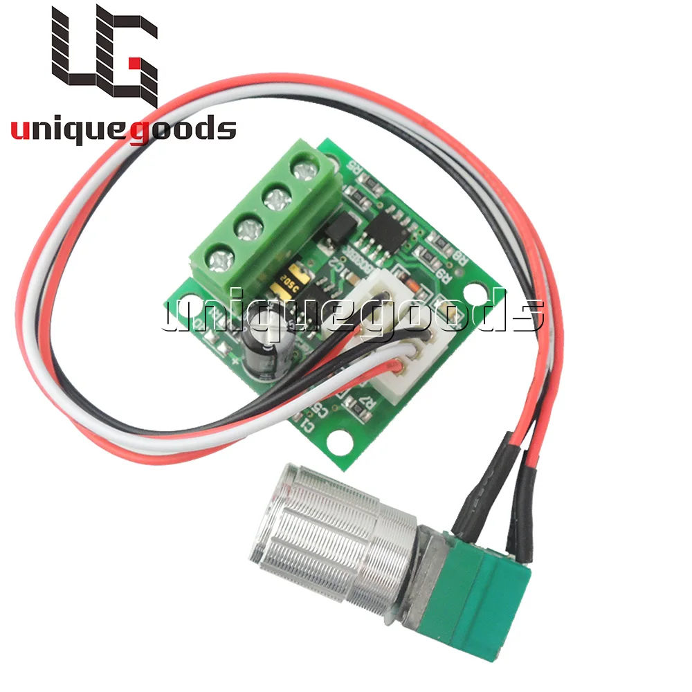 ICQUANZX 2Pcs 1.8v 3v 5v 6v 7.2v 12v 2A 30W Laagspanning DC Motor Snelheidsregelaar PWM 1803BK 1803B Instelbare stuurschakelaar