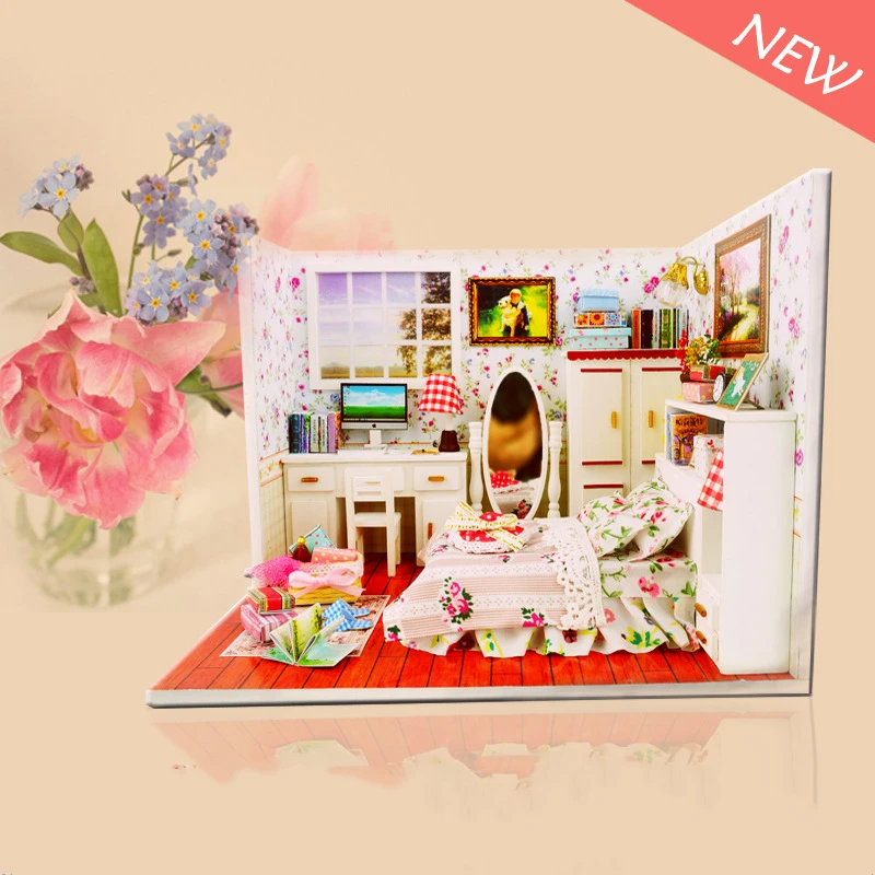 DIY Doll House kids toys Miniature Dollhouse Model Building Kits Wooden furniture creative Educational toys birthday Gift DIY Doll House kids toys Miniature Dollhouse Model Building Kits Wooden furniture creative Educational toys birthday Gift