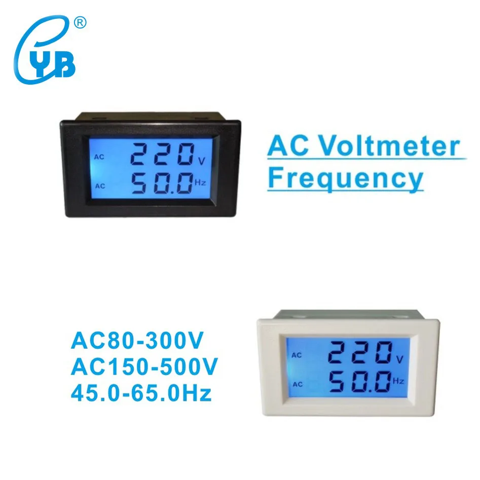 

Voltmeter Hertz/HZ Meter AC 150-500V Voltage Monitor LCD Dual Display Voltage Frequency Meter Digital 45-65HZ Frequency Counter