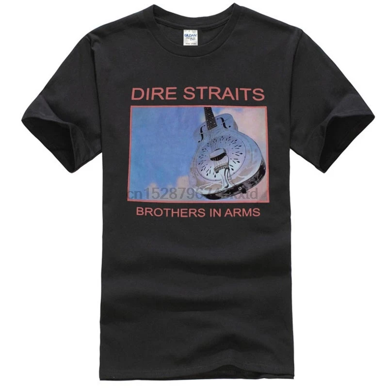 

Dire Straits Brothers In Arms Mark Knopfler Rock New Grey Charcoal T Shirt