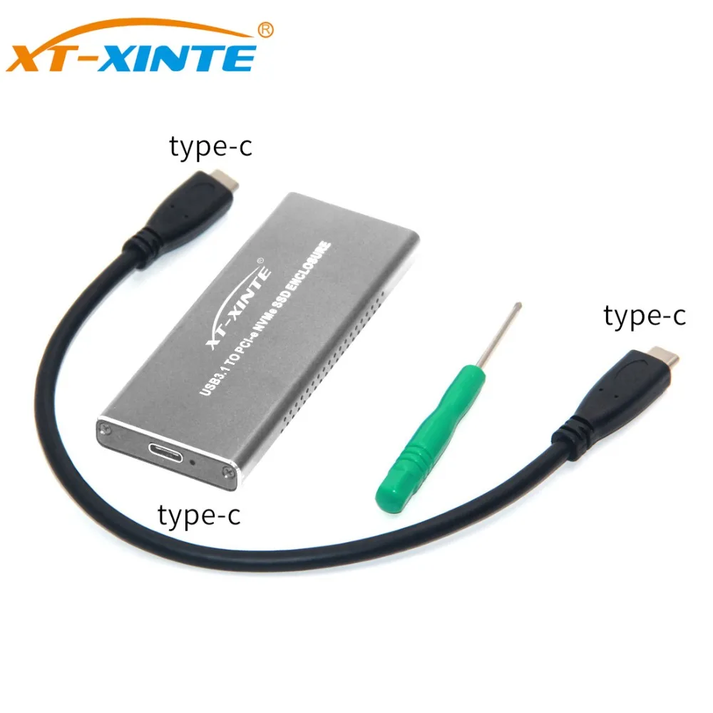 Cheap Offer of  Aluminum Alloy M.2 SSD External HDD Enclosure USB3.1 to PCIE NVME NGFF 10Gbps Heatsink Hard Disk Dr