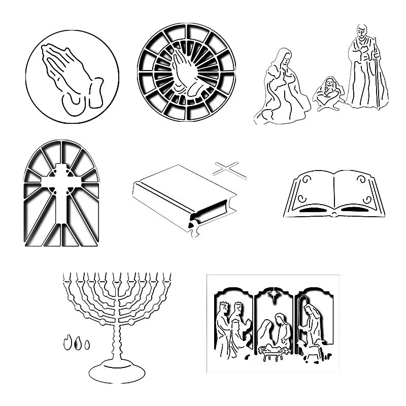 

Birth of Jesus Bible Cross Prayer Metal Cutting Dies for DIY Scrapbooking Album Paper Cards Making Crafts Supplies 2019 New Dies