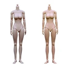 High Quality 1:6 Rubber Skin Layer Female Nude Body Medium Breast for 1/6 12′ Action Figure CG CY Head Doll Classic Toys Collect
