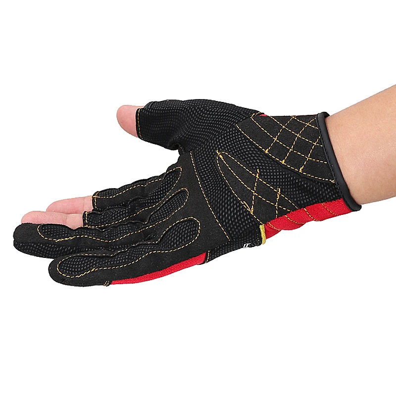 Tsurinoya anti slip fishing gloves 3 half finger waterproof breathable outdoor sports slip-resistant gloves for winter fishing