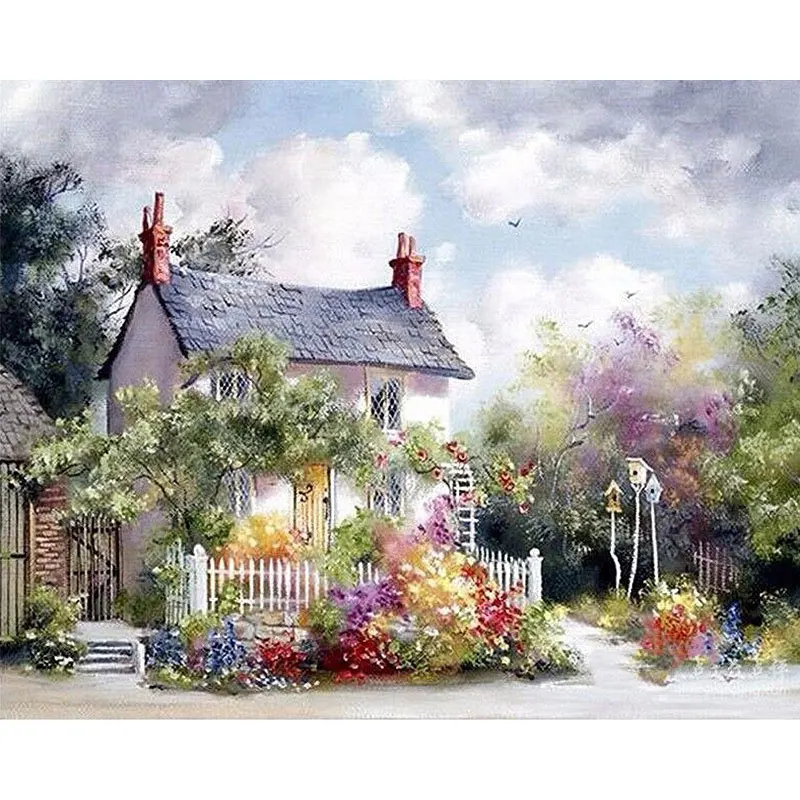 

Vintage Wall Painting Landscape Frameless Oil Painting By Numbers Canvas Picture Unique Gift for Home Decor Wall Art 40x50cm