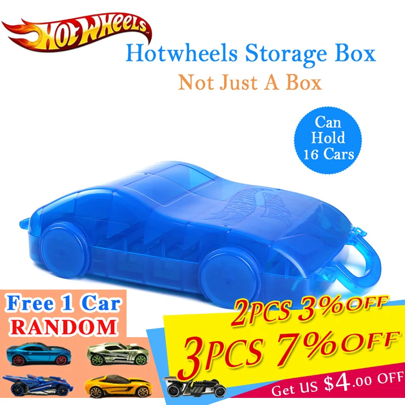 Hot Wheels Kid игрушечный автомобиль коробка для хранения 16 шт. машинки мульти-функция портативный пластиковый удобный ящик Hot Wheels автомобиль