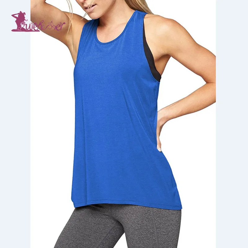 Lurehooker, рубашки для йоги, топ для йоги, женские спортивные рубашки для спортзала, женская футболка, одежда для фитнеса, женский жилет без рукавов, одежда для бега - Цвет: Blue