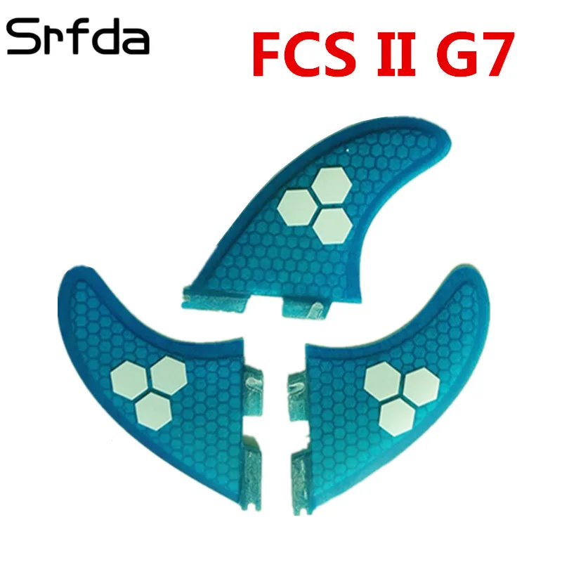 

SRFDA High quality surf fin for FCS II box fins with fiberglass honey comb material for surfing L-size G7 3pcs/set surfboard fin