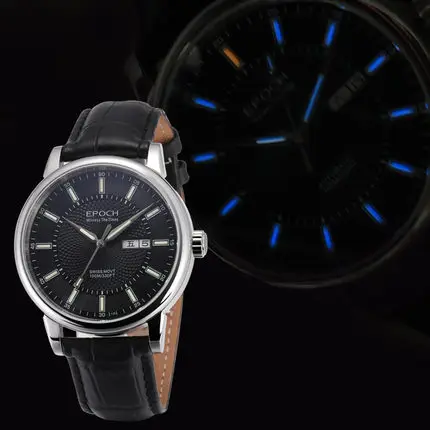 Часы мужские EPOCH 6039G водонепроницаемые с двойным календарем светящиеся на 100 м
