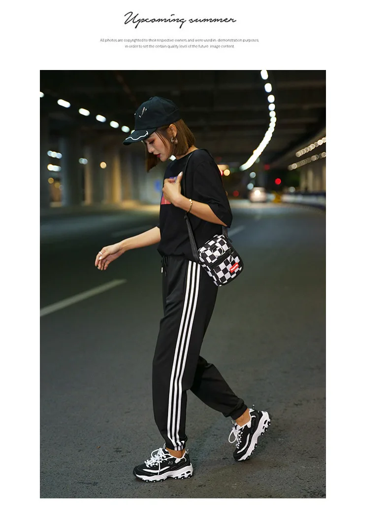 white side sports pants female summer/winter streetwear plus size pants cargo women trousers loose jogger woman sweatpants